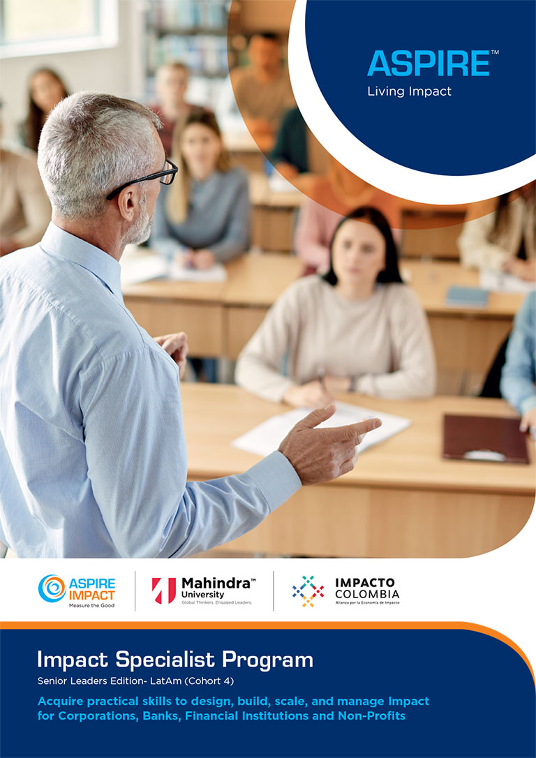 Download PDF Brochure Impact Specialist with Aspire Impact’s Executive Education & Training
